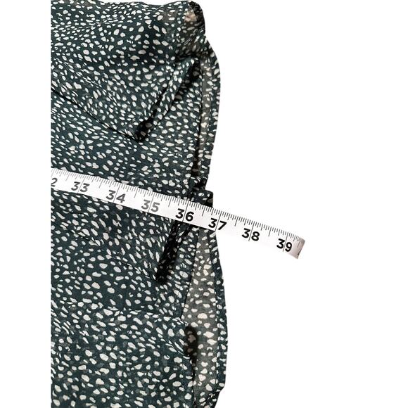 Joie Balloon Sleeve Mini Dress Green Animal Spot Size Medium NWT - Picture 6 of 7